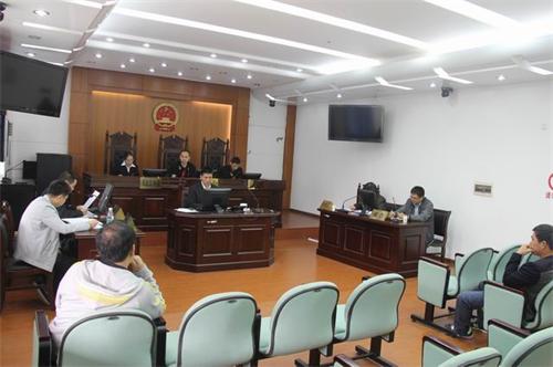 蒙山法院代院长开庭审理民事案件